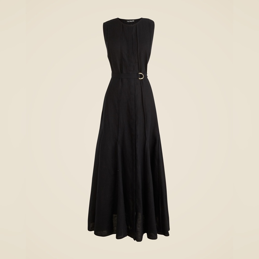 J Crew Seamed linen dress with removable belt Size Small - Picture 4 of 6